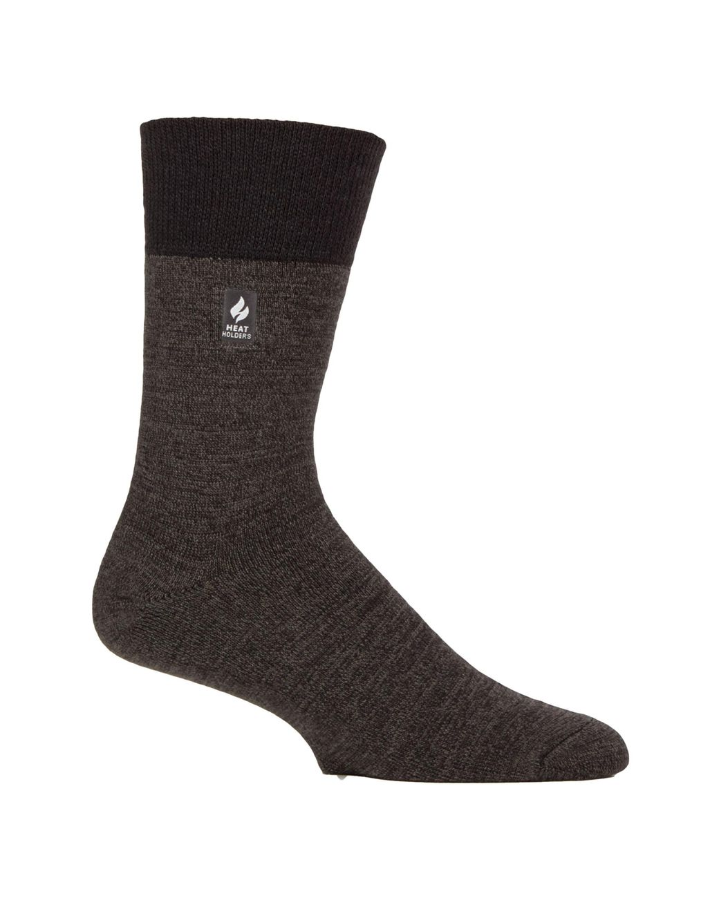 Gentle Grip Gray Non-Binding Thermal Honeycomb Top Socks for men