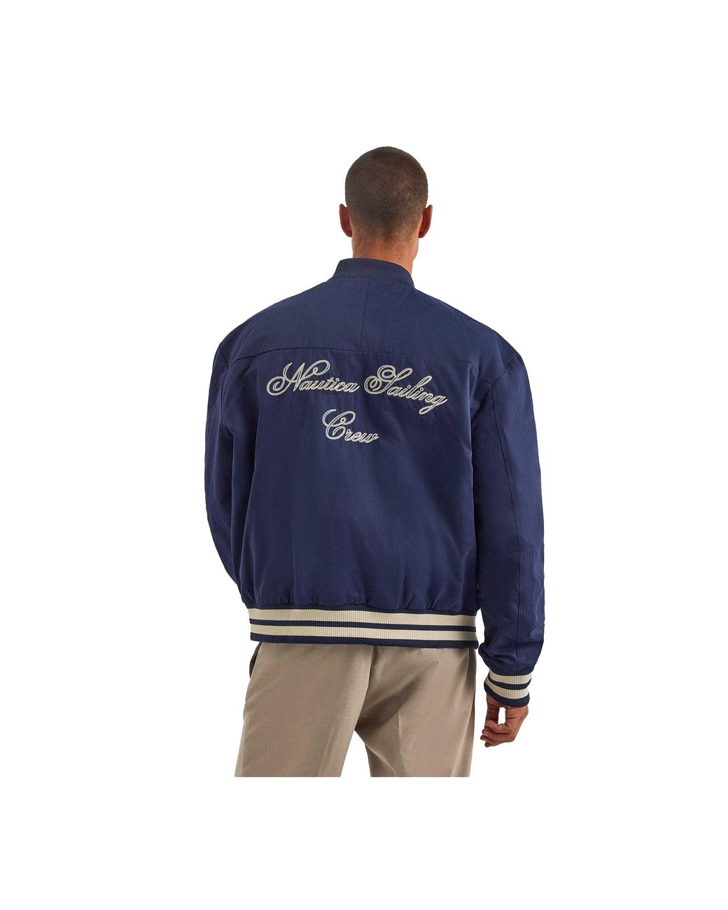 Nautica Blue Dreman Letterman Jacket (Dark) for men