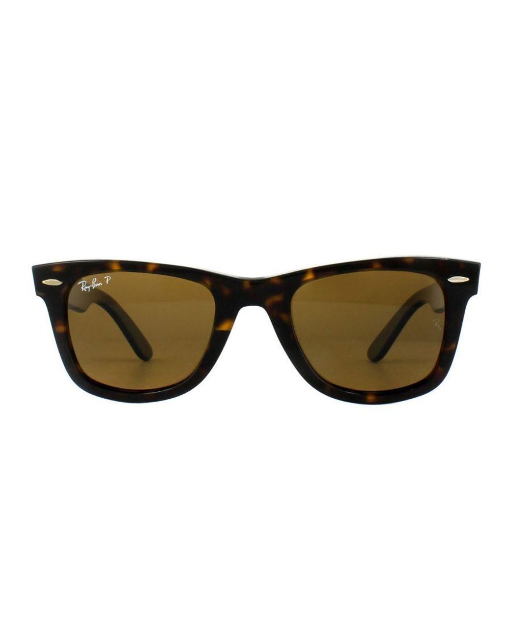 Ray-Ban Brown Rectangle Tortoise Polarized Sunglasses