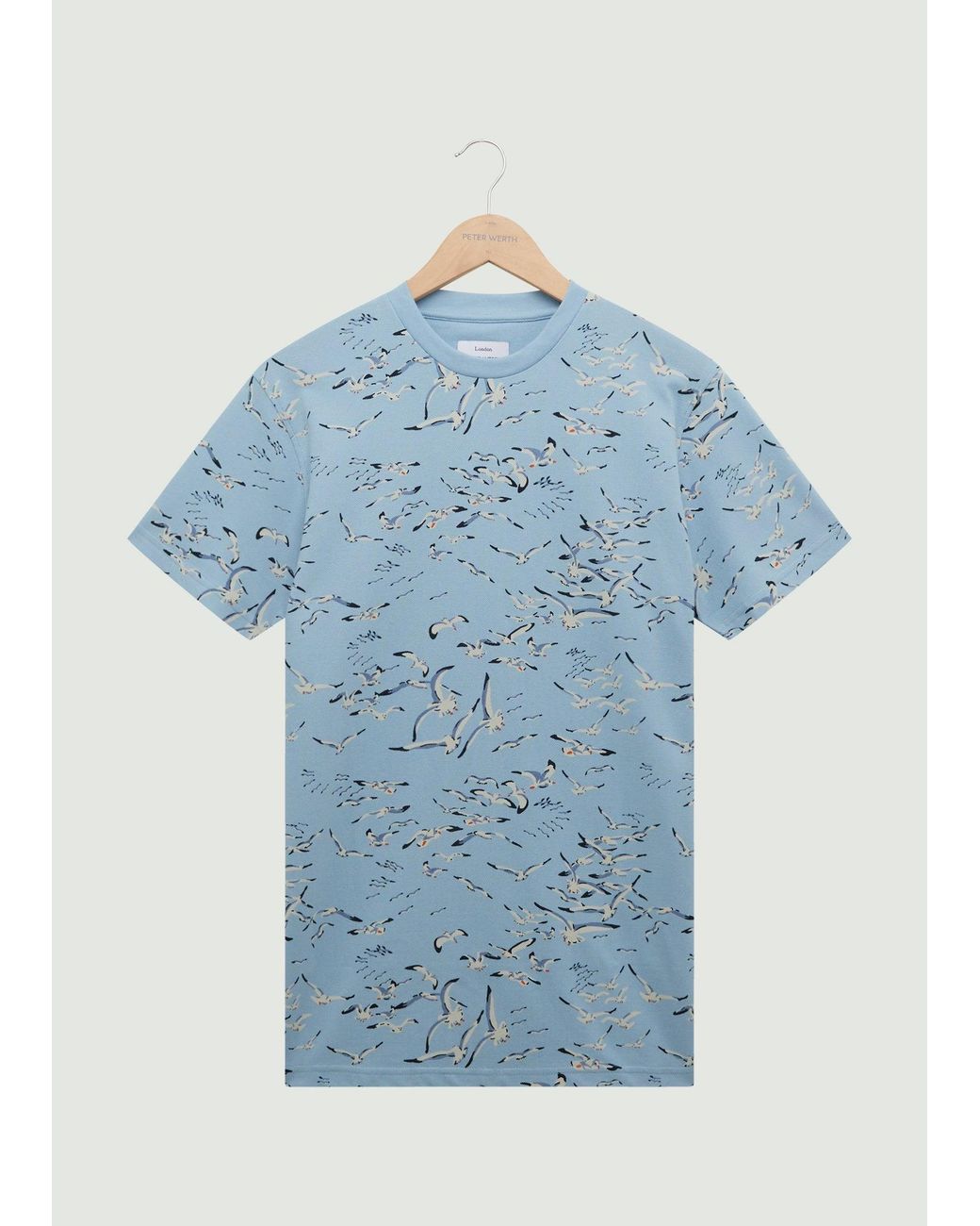 Peter Werth Blue Feather T Shirt for men