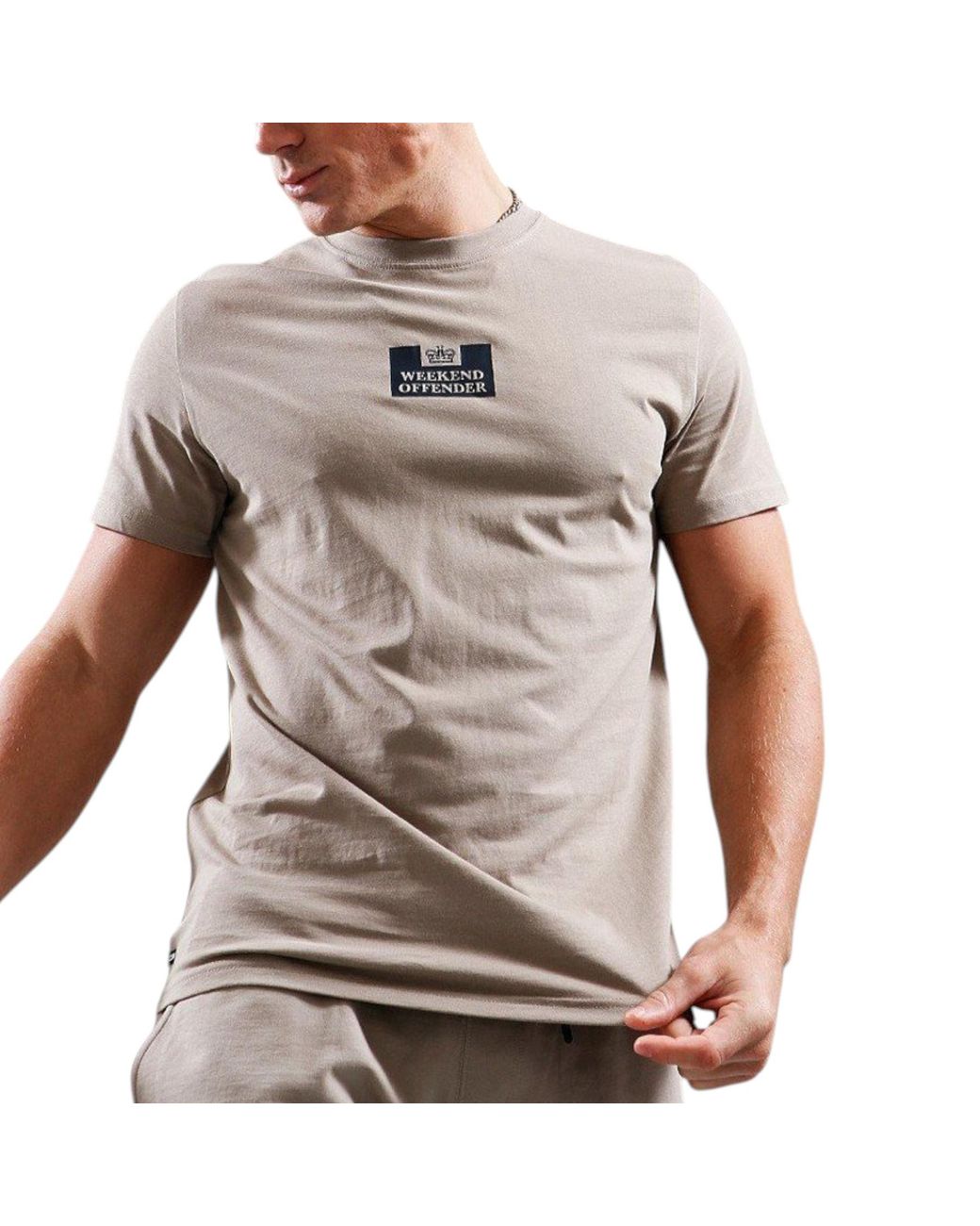 Weekend Offender Brown T Shirts Height Crew Neck Short Sleeve Cotton Summer New for men