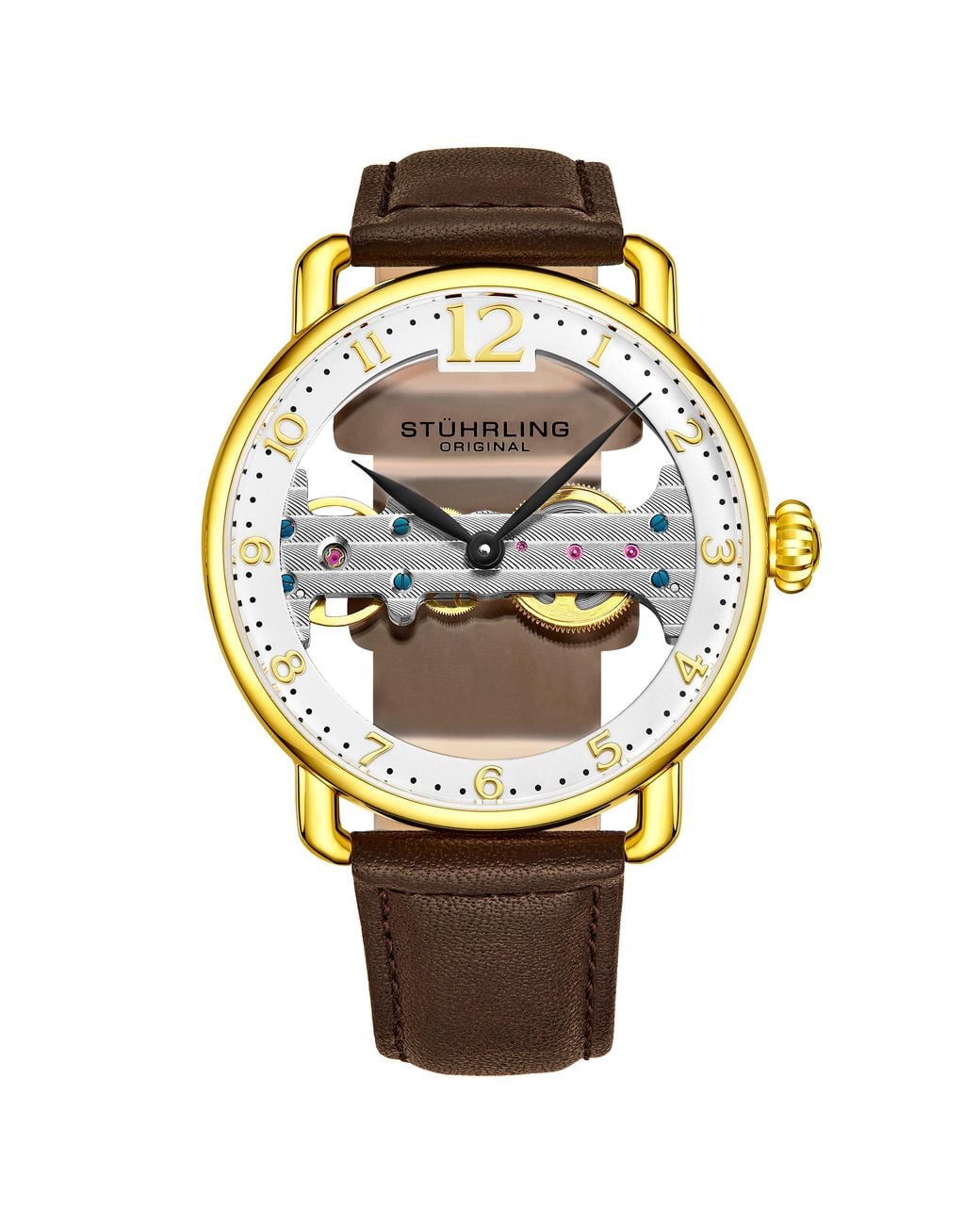 Stuhrling Metallic And Bridge Quartz 42Mm for men