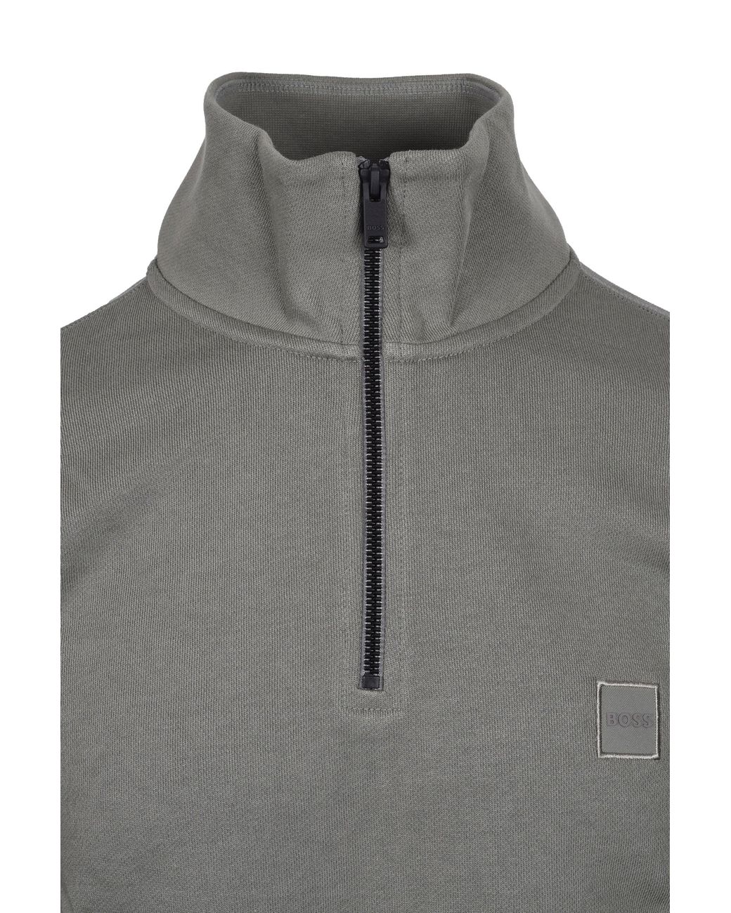 Boss Gray Zetrust Sweatshirt Open Cotton for men