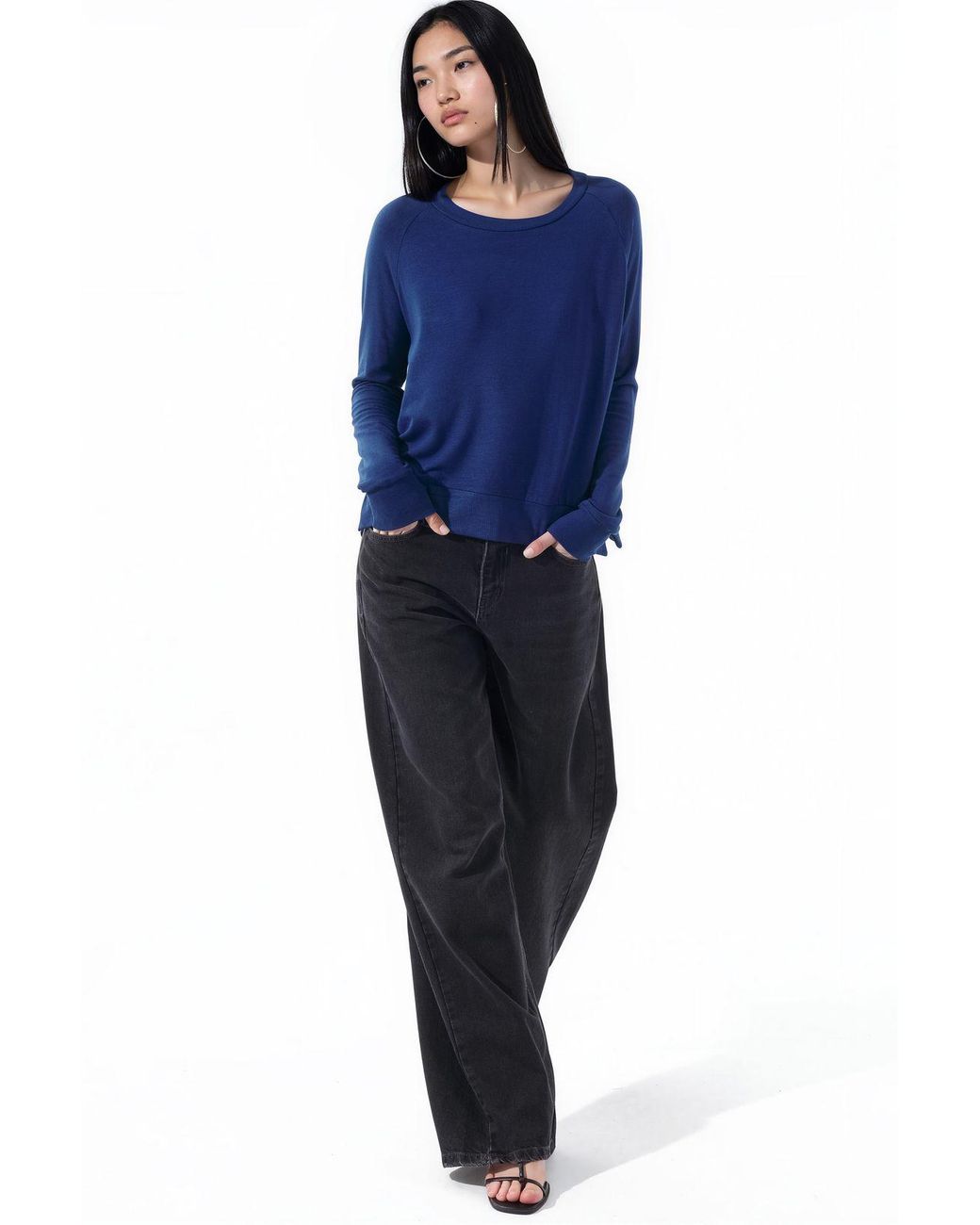 Busem Blue Viscose Blend Sweater