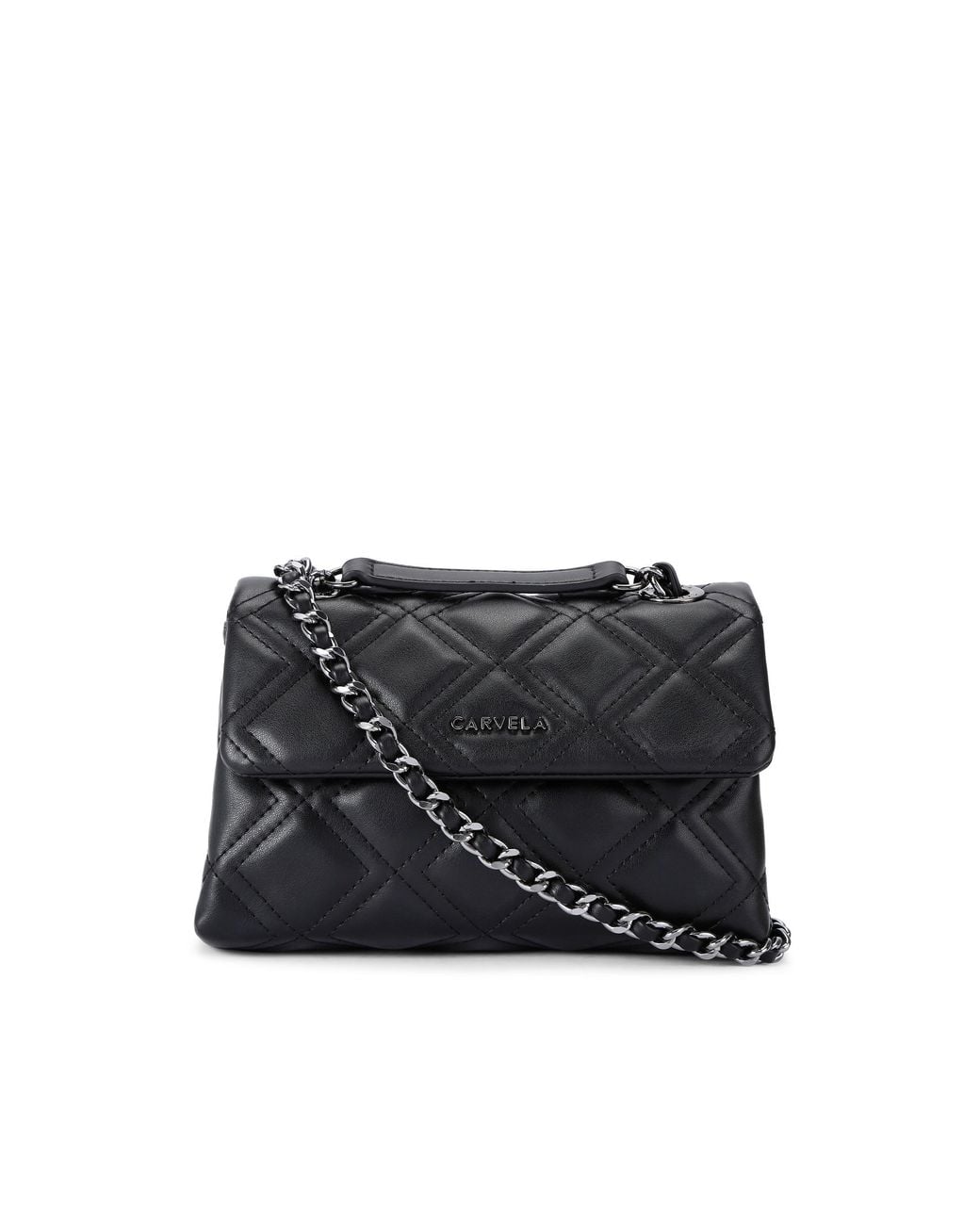 Carvela Kurt Geiger Black Rosa Chain Shoulder Bag