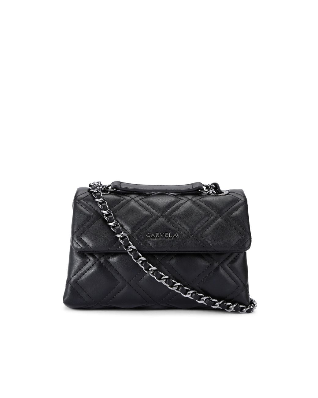 Carvela Kurt Geiger Black Rosa Chain Shoulder Bag