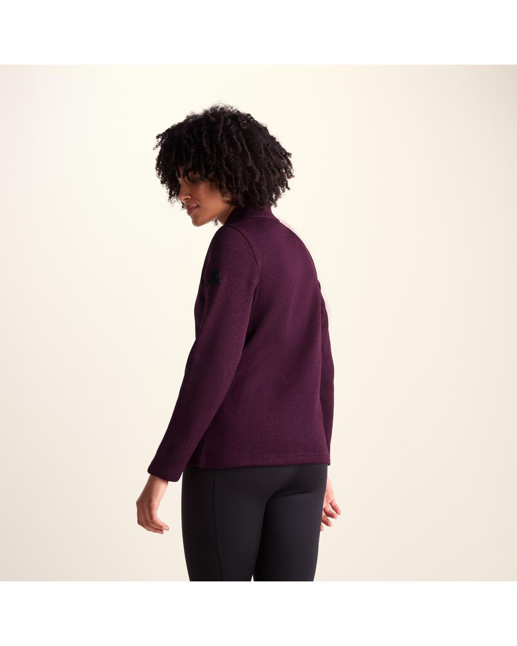 TOG24 Purple Pearson Knitlook Fleece Zipneck