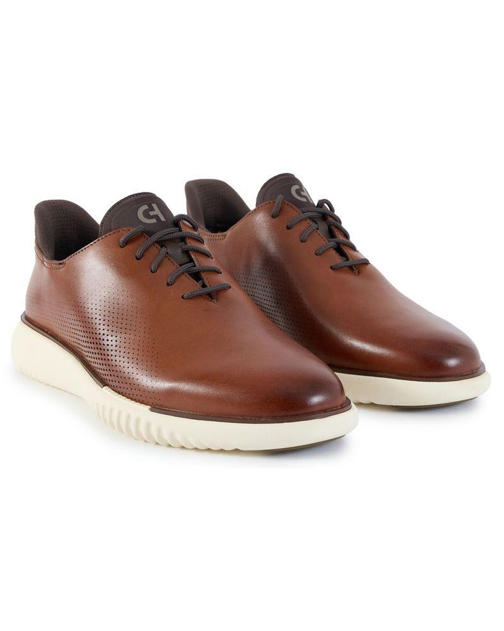 Cole Haan Brown Zero Grand Evo Laser Oxford Shoes for men