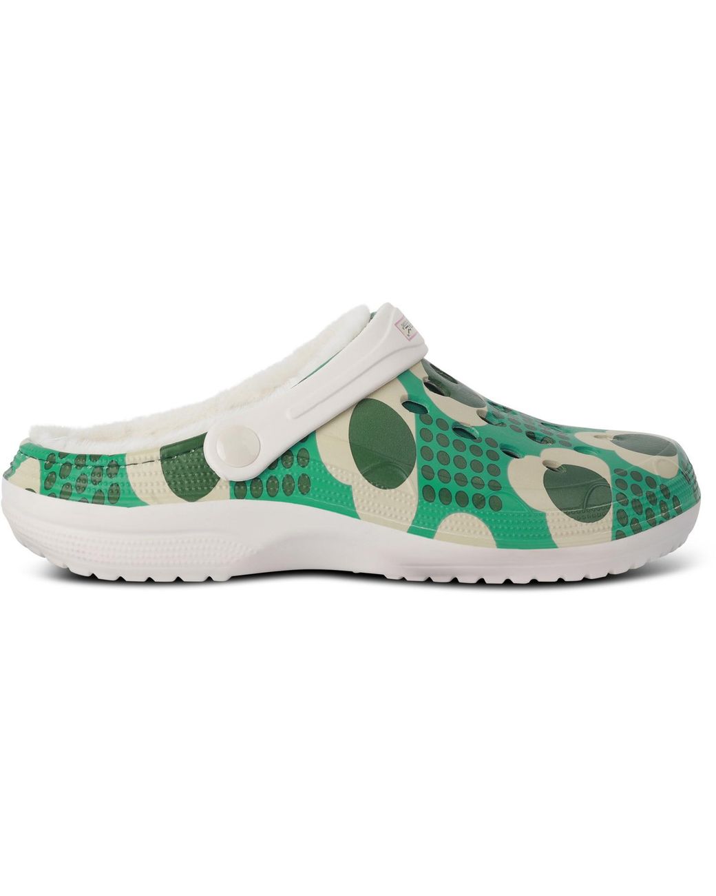 Regatta Green Orla Kiely Fleece Lined Warm Winter Cosy Slip On Clogs