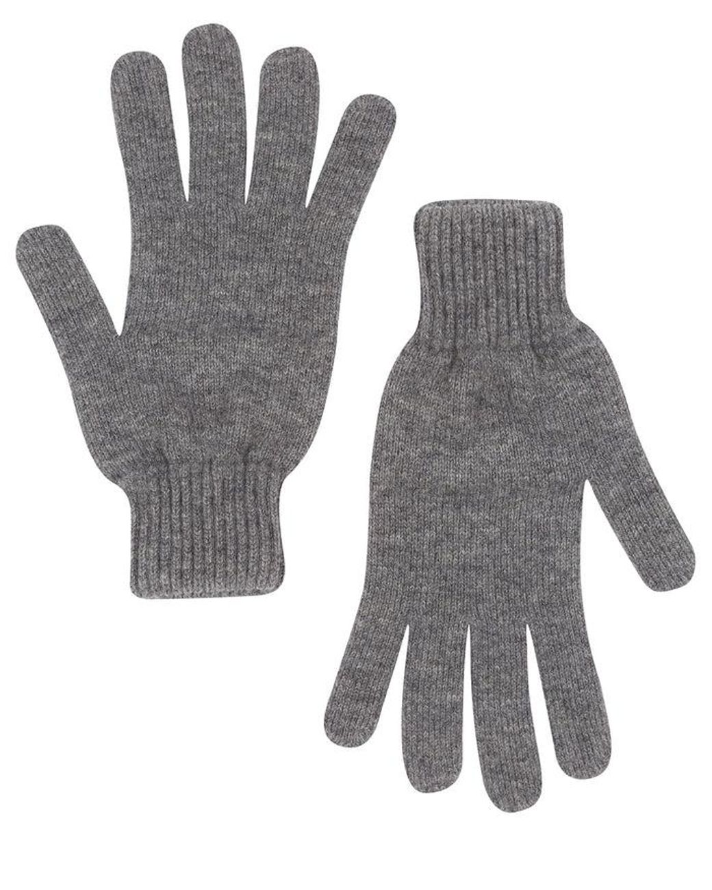Pure Luxuries Gray 'Caldbeck' Cashmere & Merino Wool Extra Large Gloves for men