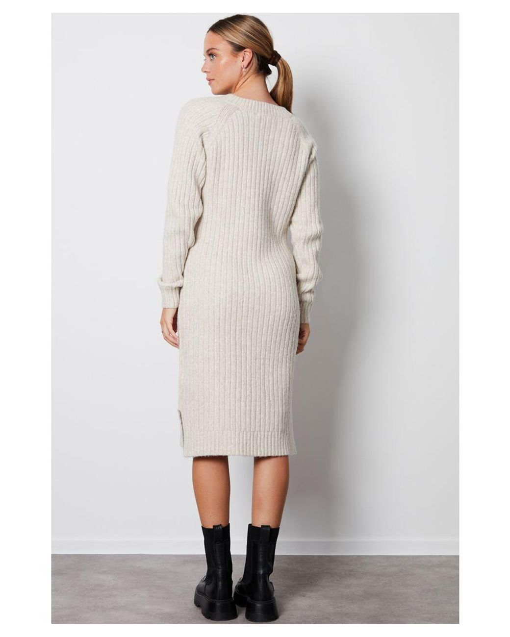 Grey and cheap cream dress
