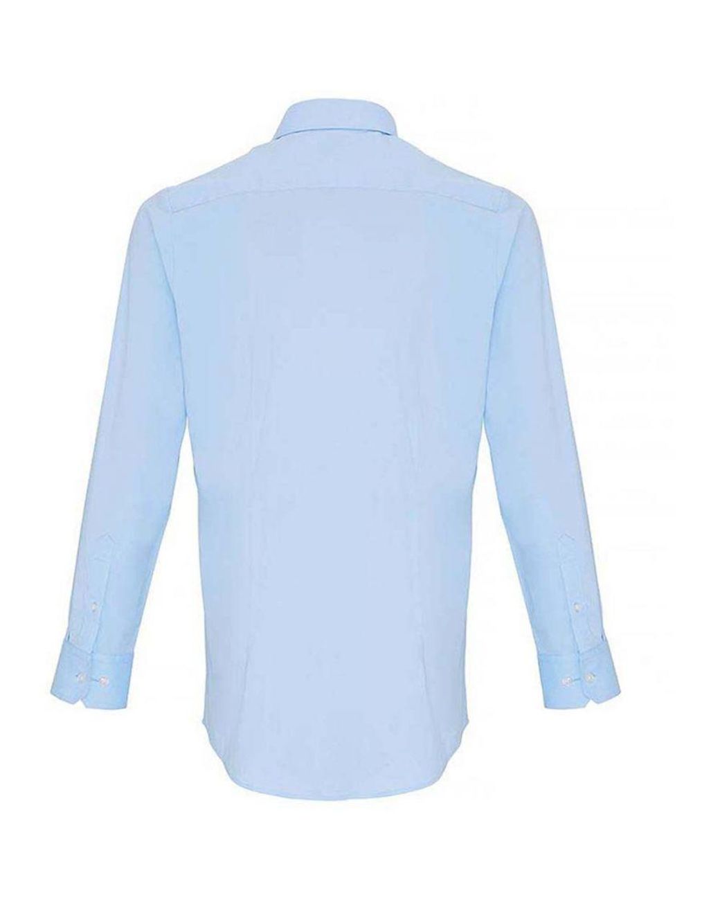 PREMIER Blue Stretch Fit Poplin Long Sleeve Shirt (Pale) for men