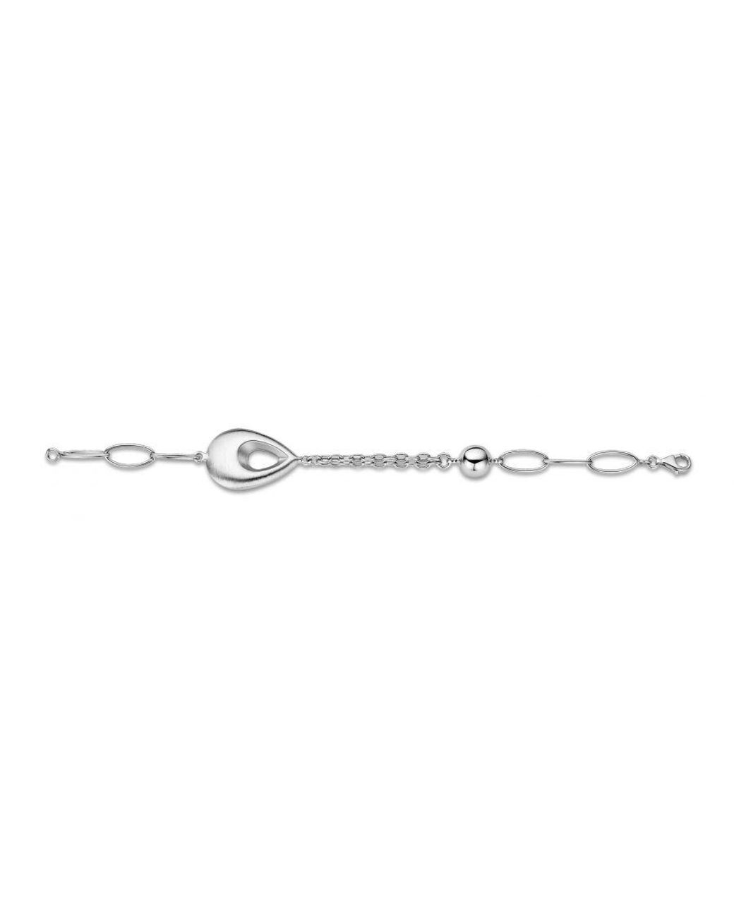 Orphelia White 925 Sterling Set: Chain + Bracelet