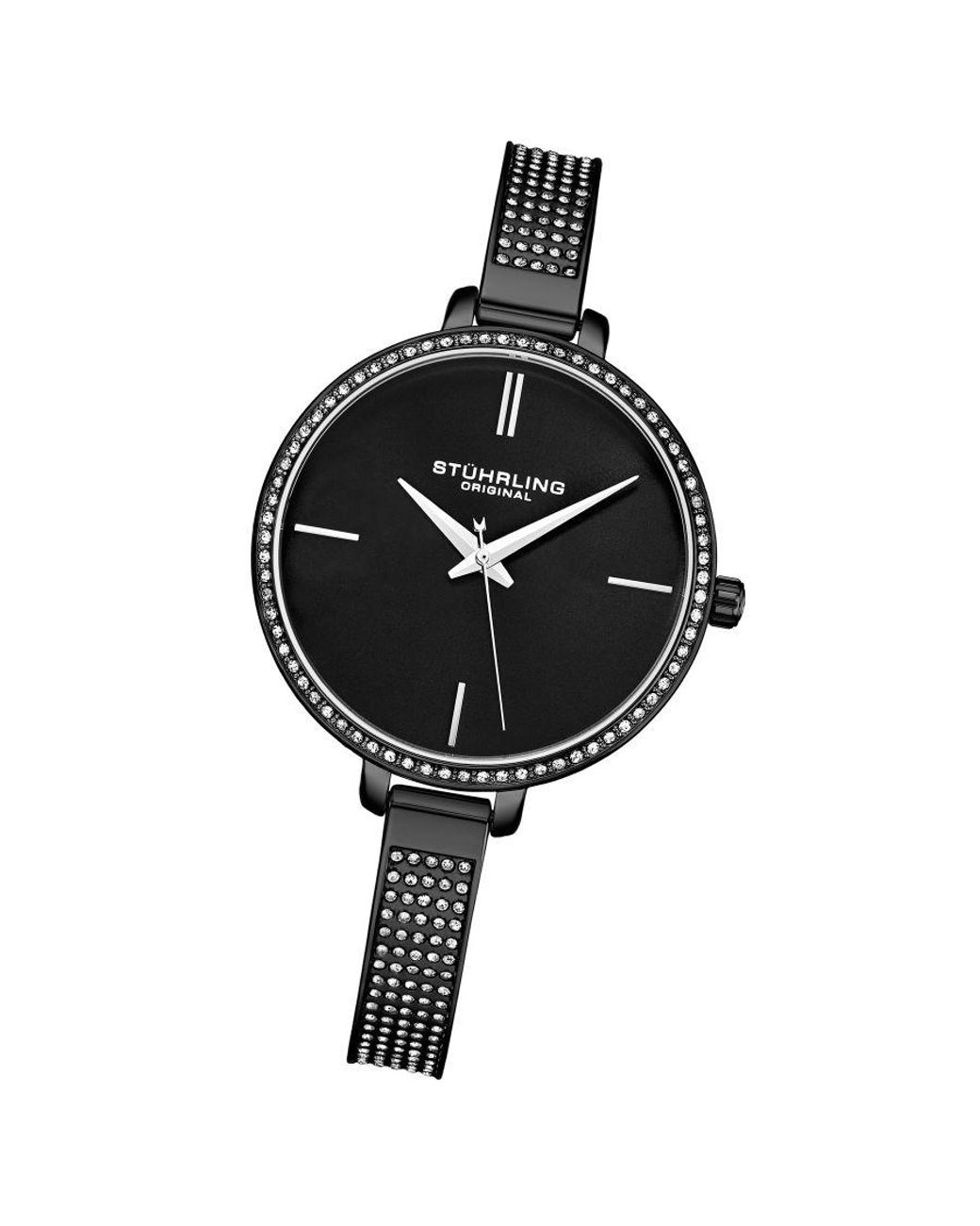 Stuhrling Black Pentai Quartz 36Mm