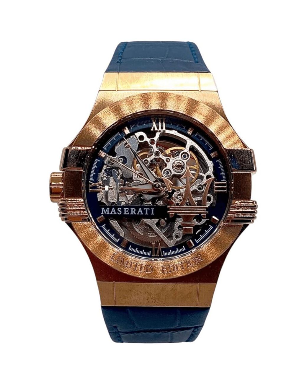 Maserati Black R8821108022 Automatic Skeleton Dial Watch for men