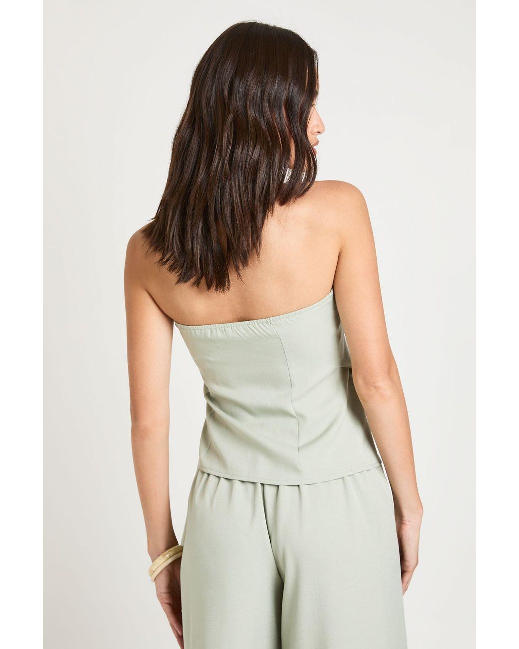 Boohoo White Woven Halterneck Wrap Top