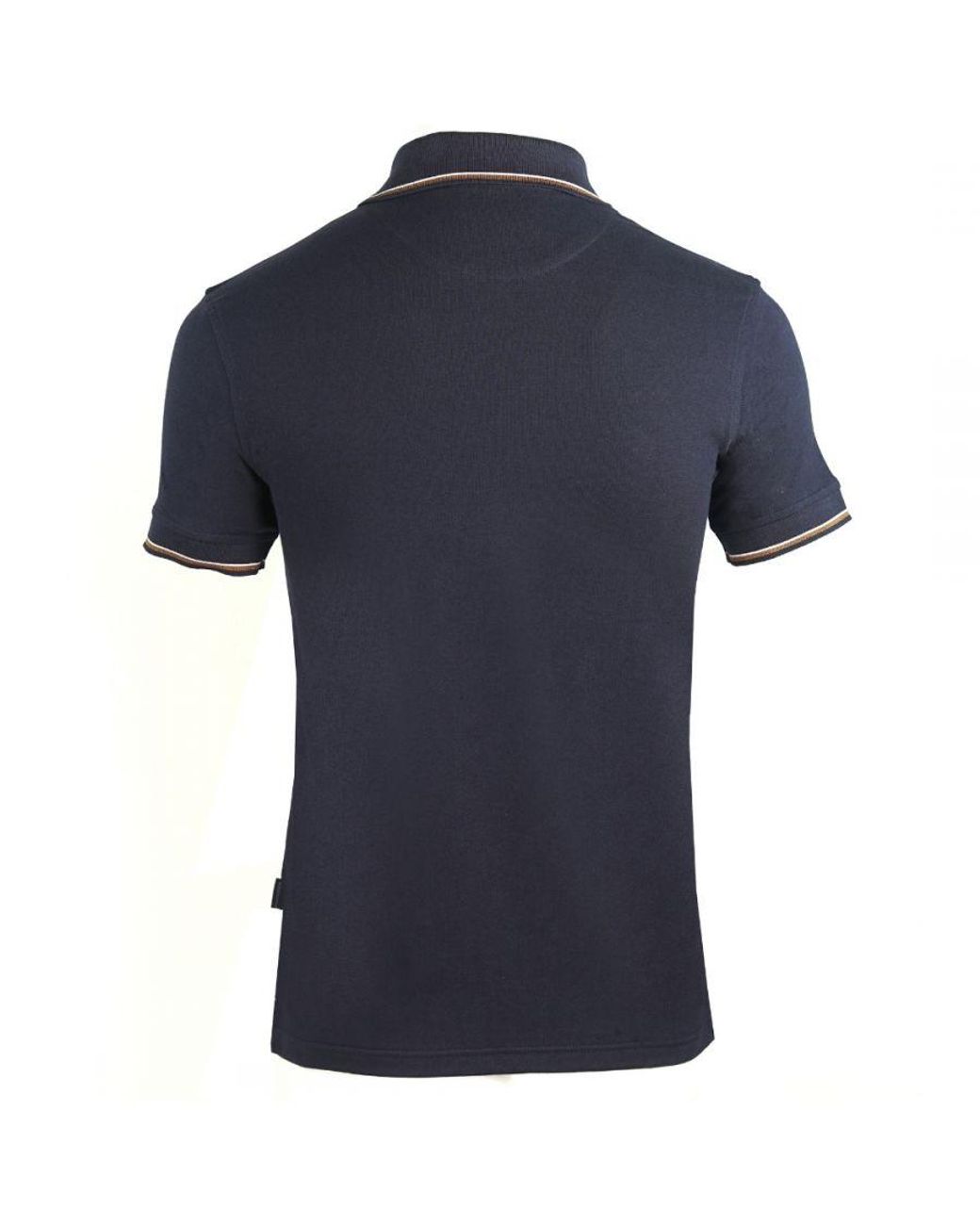 Aquascutum Blue Brand Logo Polo Shirt Cotton for men