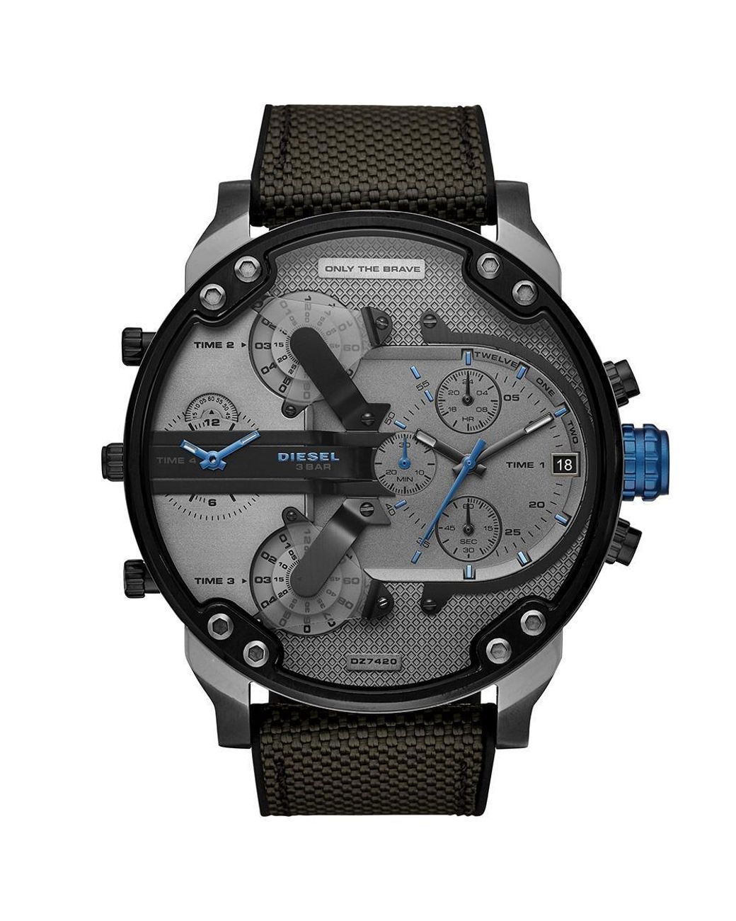 DIESEL Black Dz7420 Mr. Daddy 2.0 Chronograph Watch for men