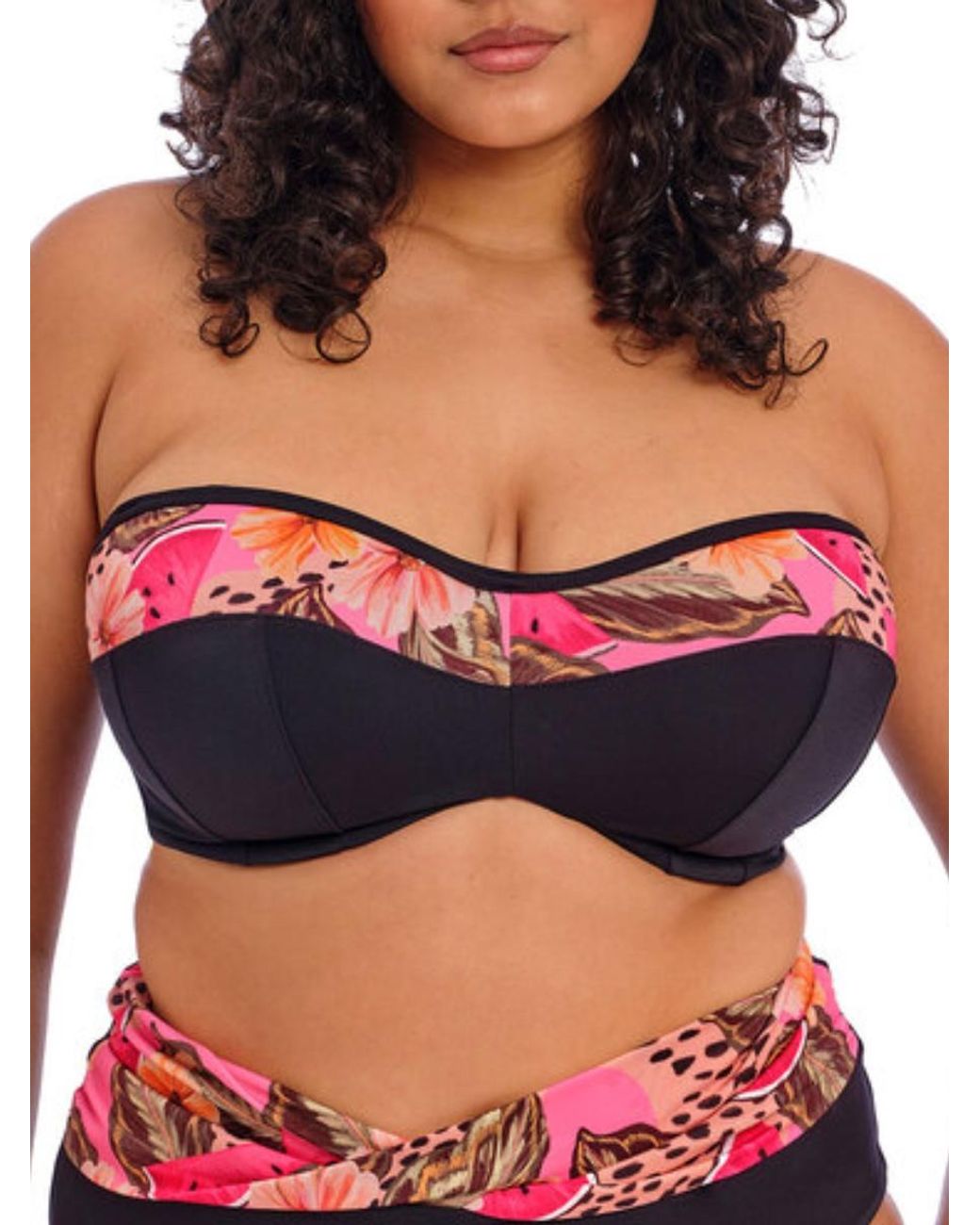 Elomi Black Cabana Nights Bandeau Bikini Top