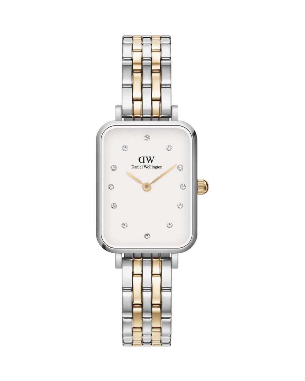 Daniel Wellington White Dw00100625 Ladies Quadro Link 20Mm Watch