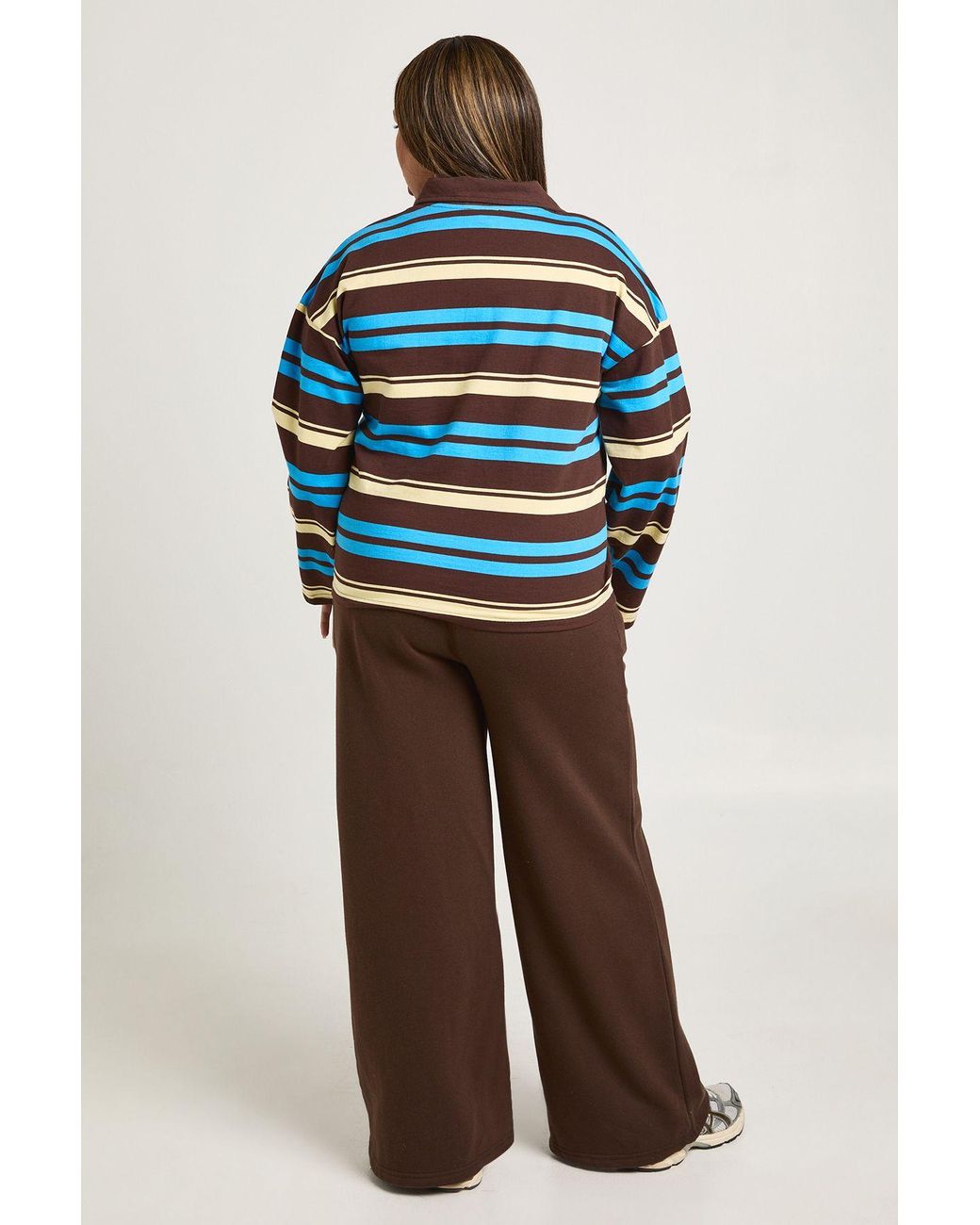 Boohoo Blue Plus Wide Leg Joggers