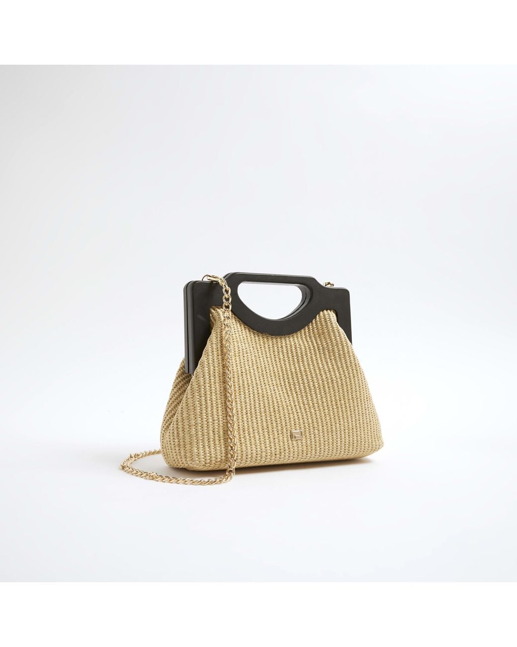 River Island Natural Clutch Bag Raffia