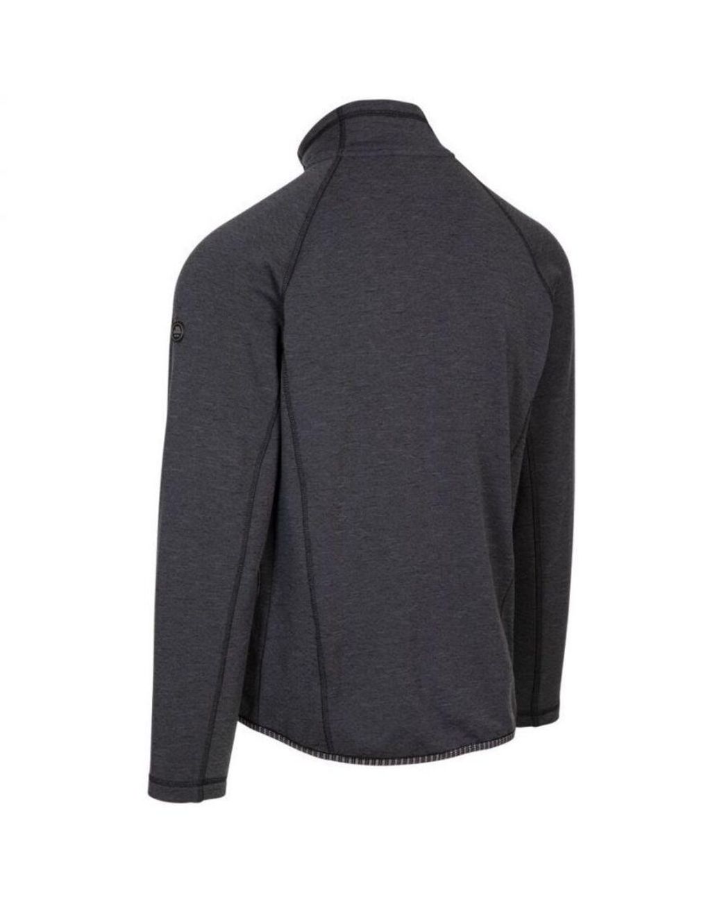 Trespass Gray Tembering Layered Long-Sleeved Active Top (Dark Marl) for men