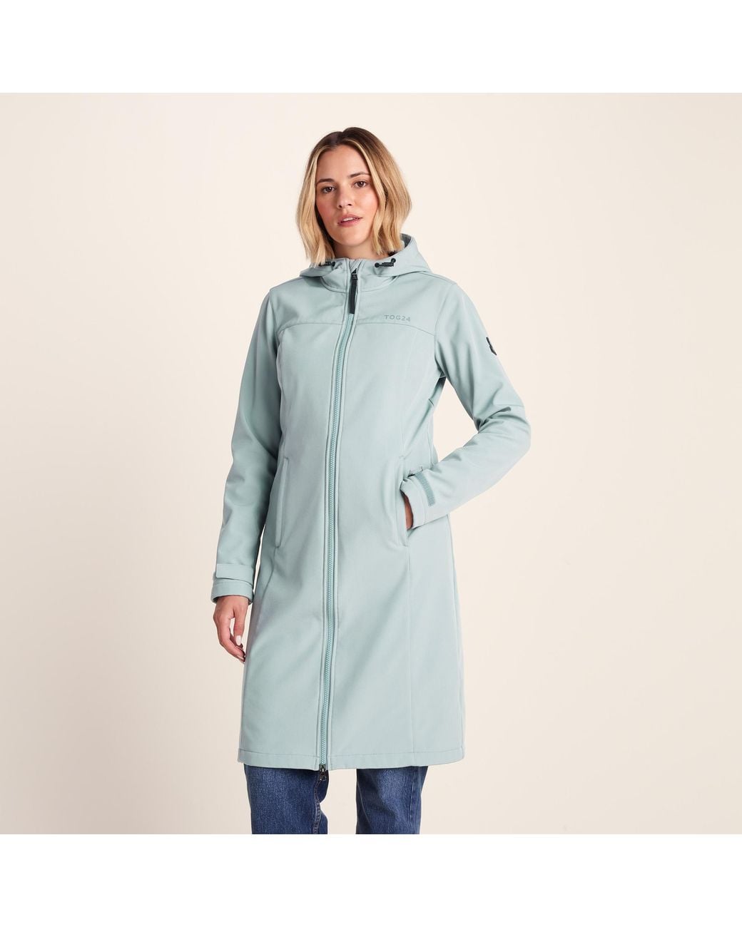TOG24 Blue Marina Extra Long Softshell Jacket Misty