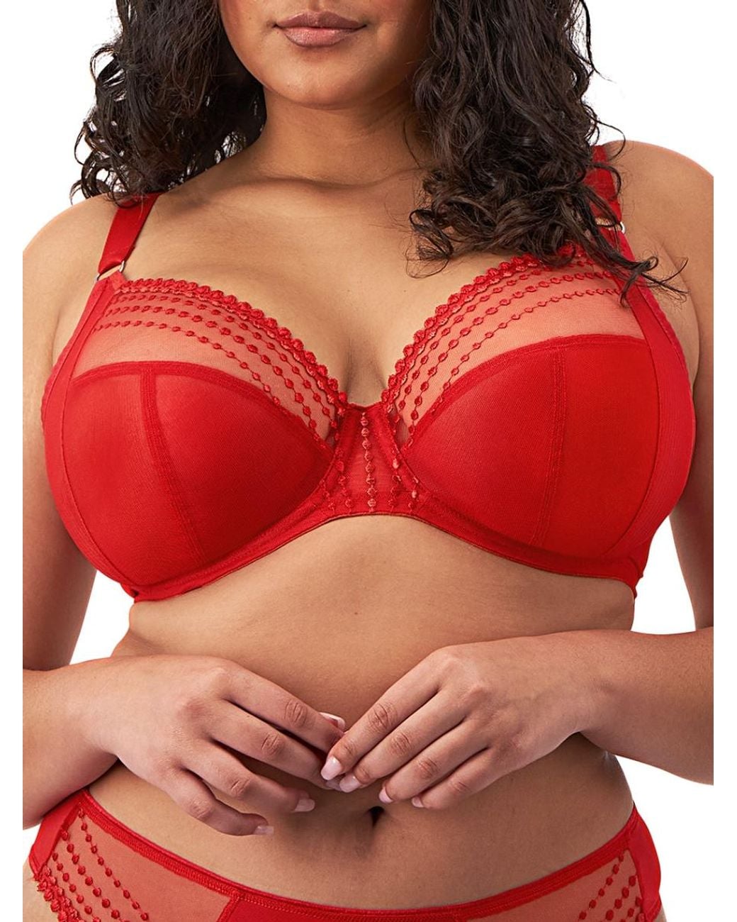 Elomi Red Matilda Plunge Side Support Bra