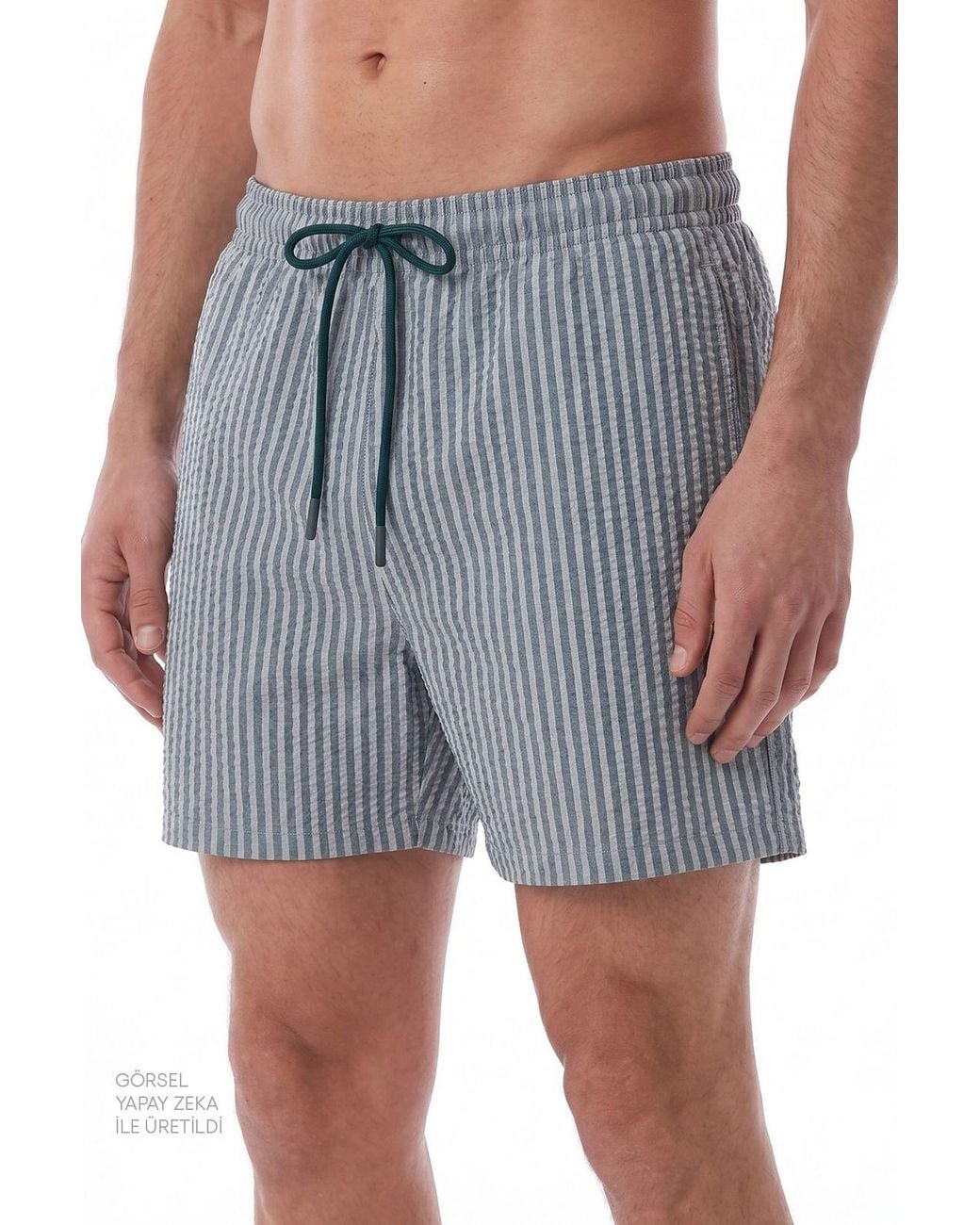Penti Blue Tissue Striped Shorts for men