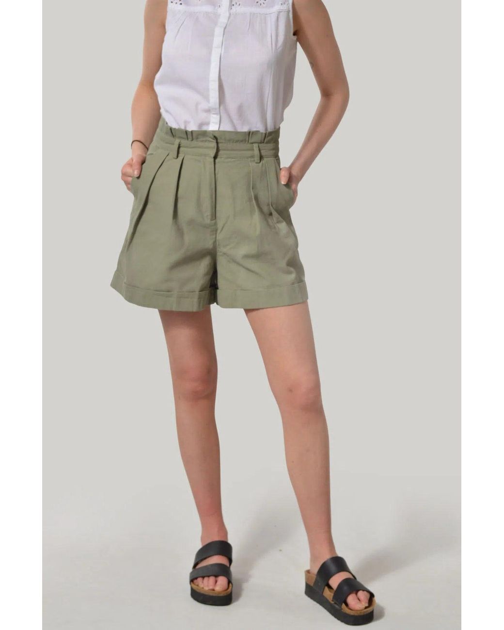 Oasis Green Paperbag Shorts
