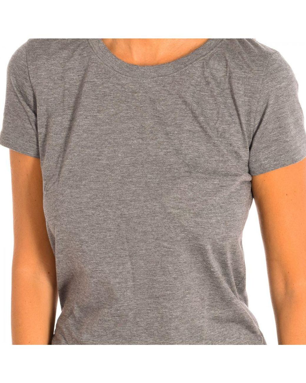 Zumba Gray Short-Sleeved Round Neck Nightgown Z1T00543