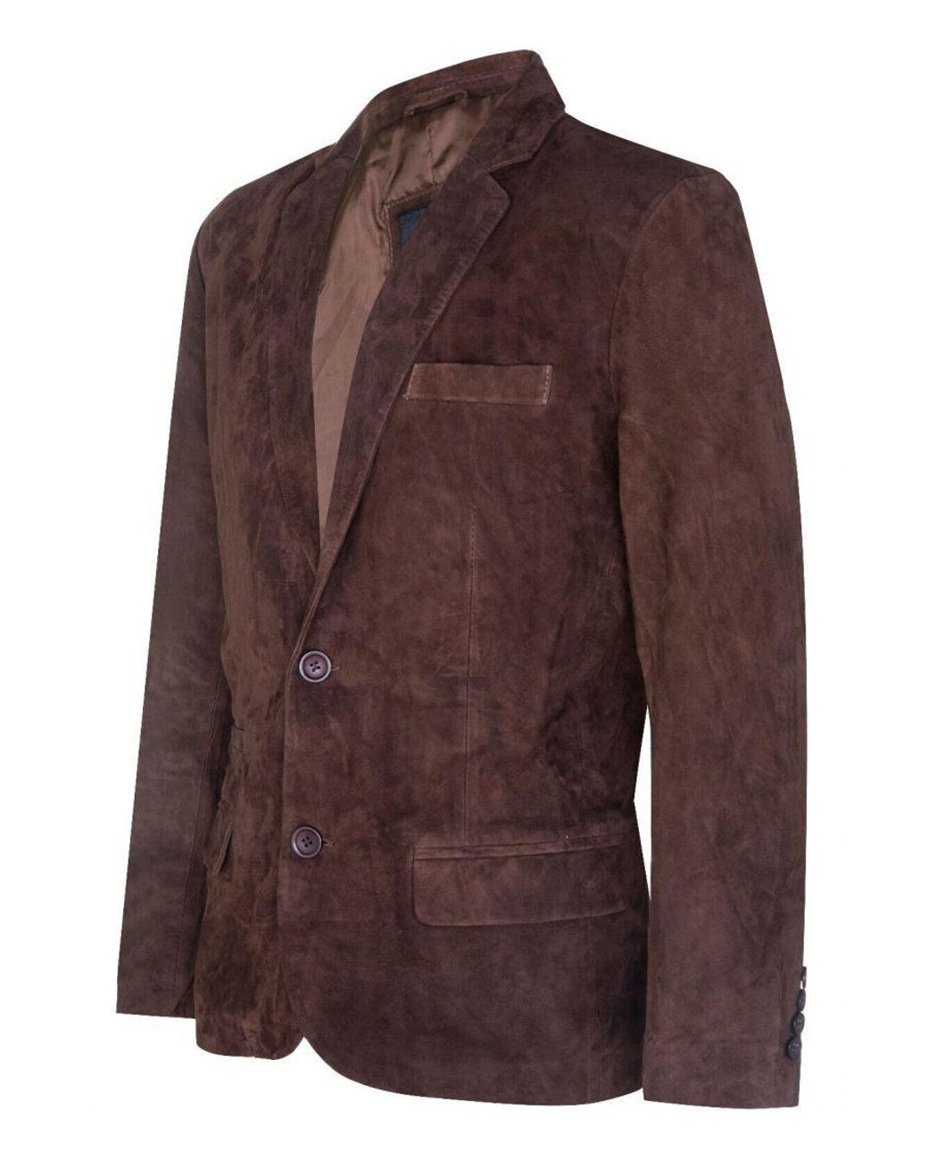 Infinity Leather Brown Blazer Suede Jacket Soft Italian Coat for men