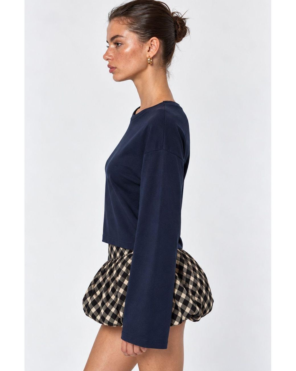 Busem Blue Cotton Elastane Blouse