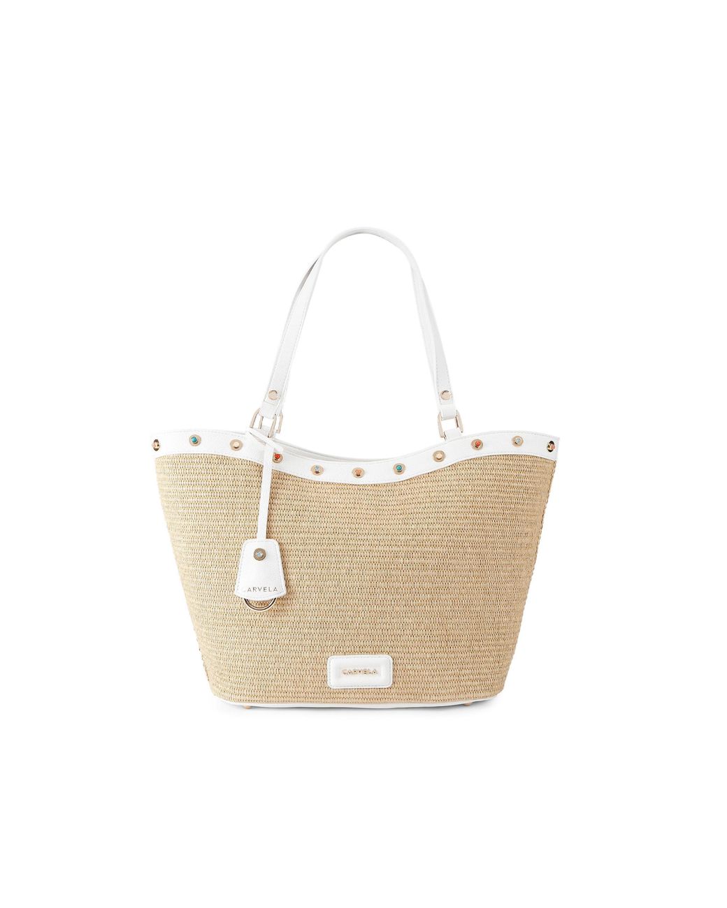 Carvela Kurt Geiger White Amalfi Stone Tote Bag