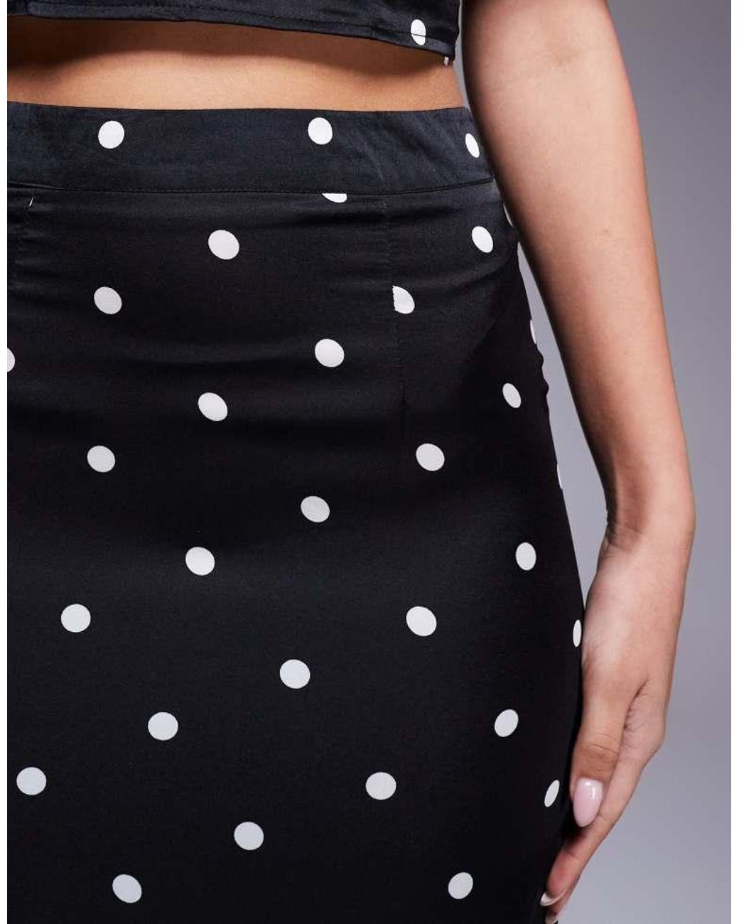 Kaiia Blue Exclusive Bodycon Satin Maxi Skirt Co-Ord