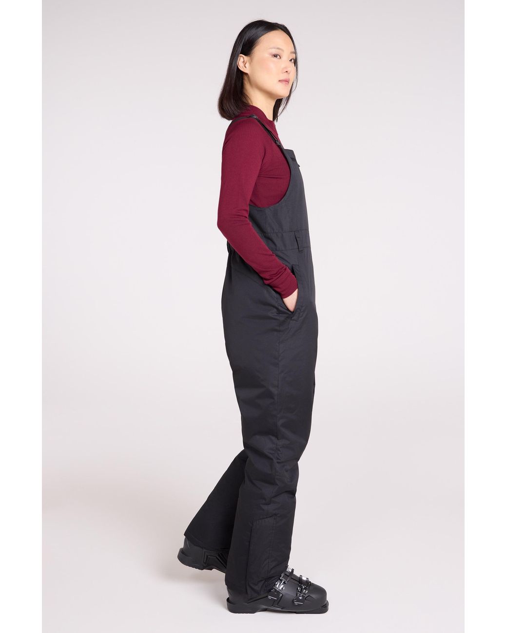 Mountain Warehouse Red 'Moon' Bib Front Ski Pants Water Resistant Winter Snowboard Trouser