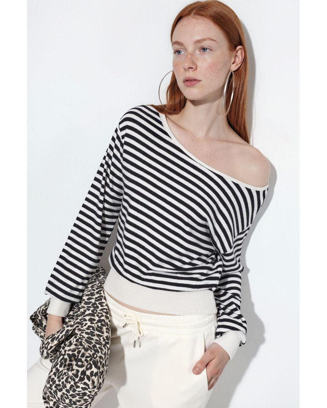 Busem Multicolor Striped Long-Sleeve Ribbed T-Shirt