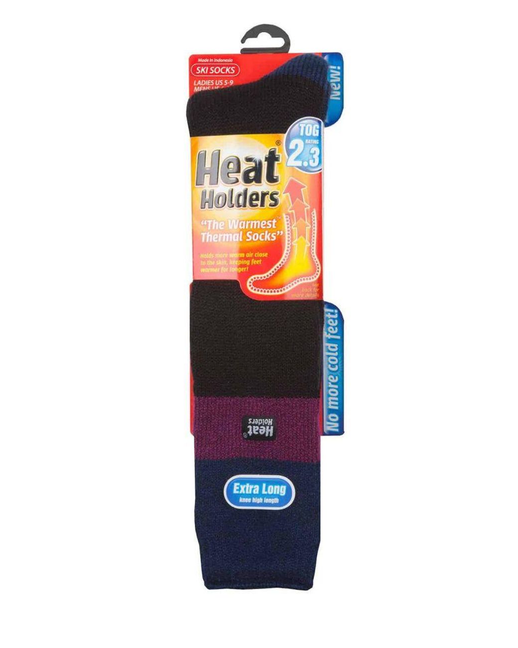 Heat Holders Black Ladies 2.3 Tog Extra Long Knee High Skiing Thermal Ski Socks