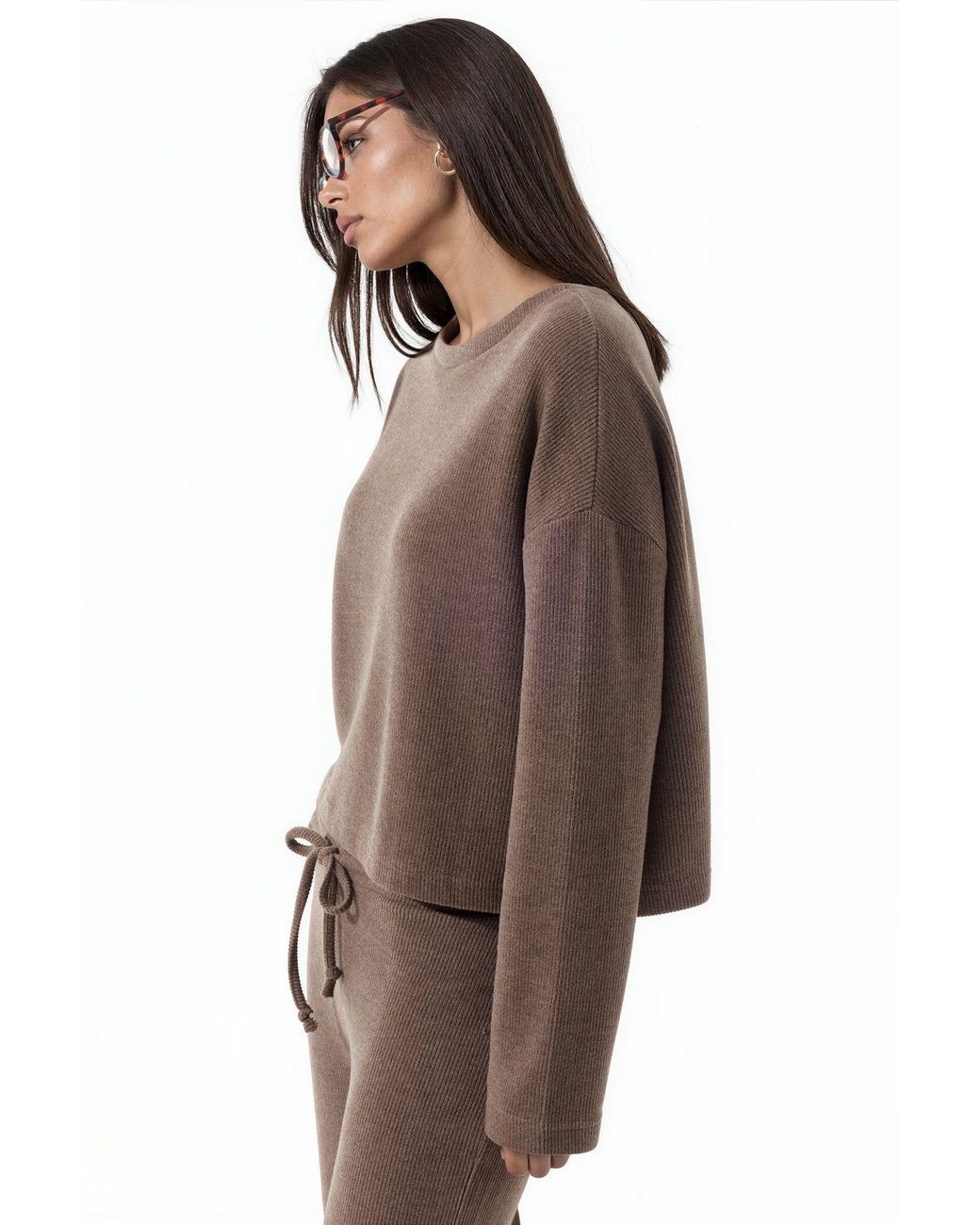 Busem Brown Cotton-Blend Sweater