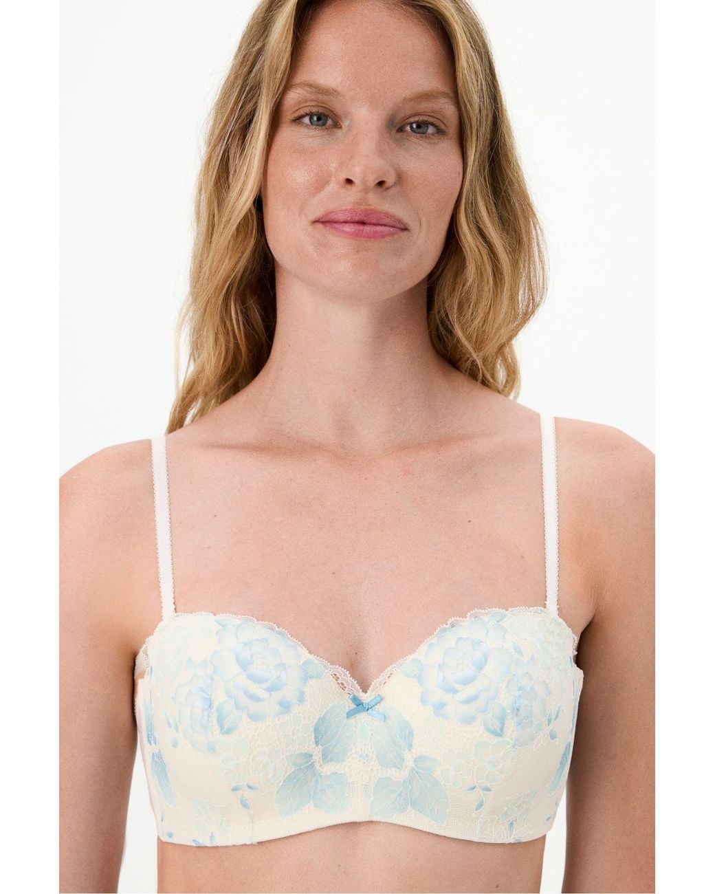 Penti Blue Lotus Floral Lace Padded Bra