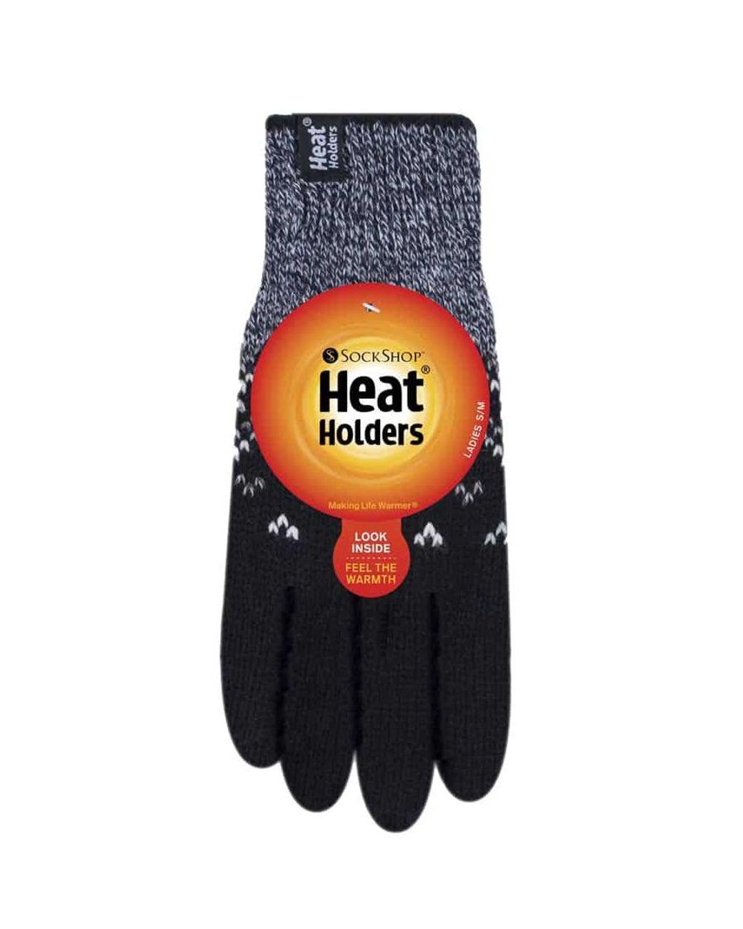 Heat Holders Blue Nordic Fleece Lined Thermal Gloves