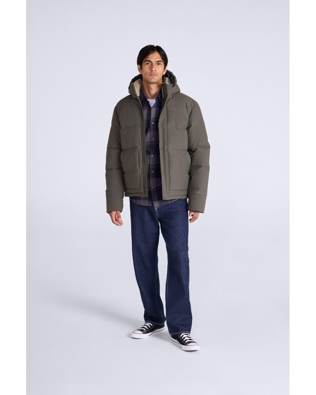 Mountain Warehouse Gray 'Fistral' Borg Lined Jacket With Side Pockets Water Resistant Coat for men