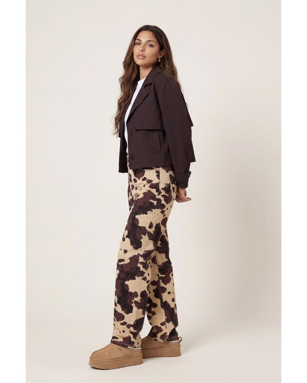 Urban Bliss Brown Cropped Trench