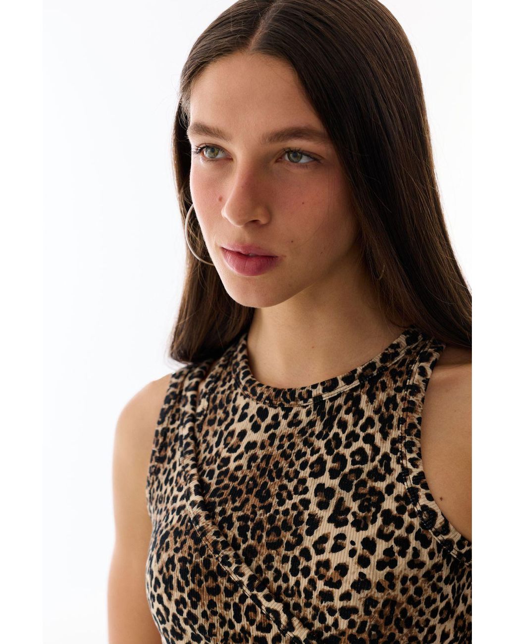 Penti Black Leopard Cut-Out Sleeveless Bodysuit