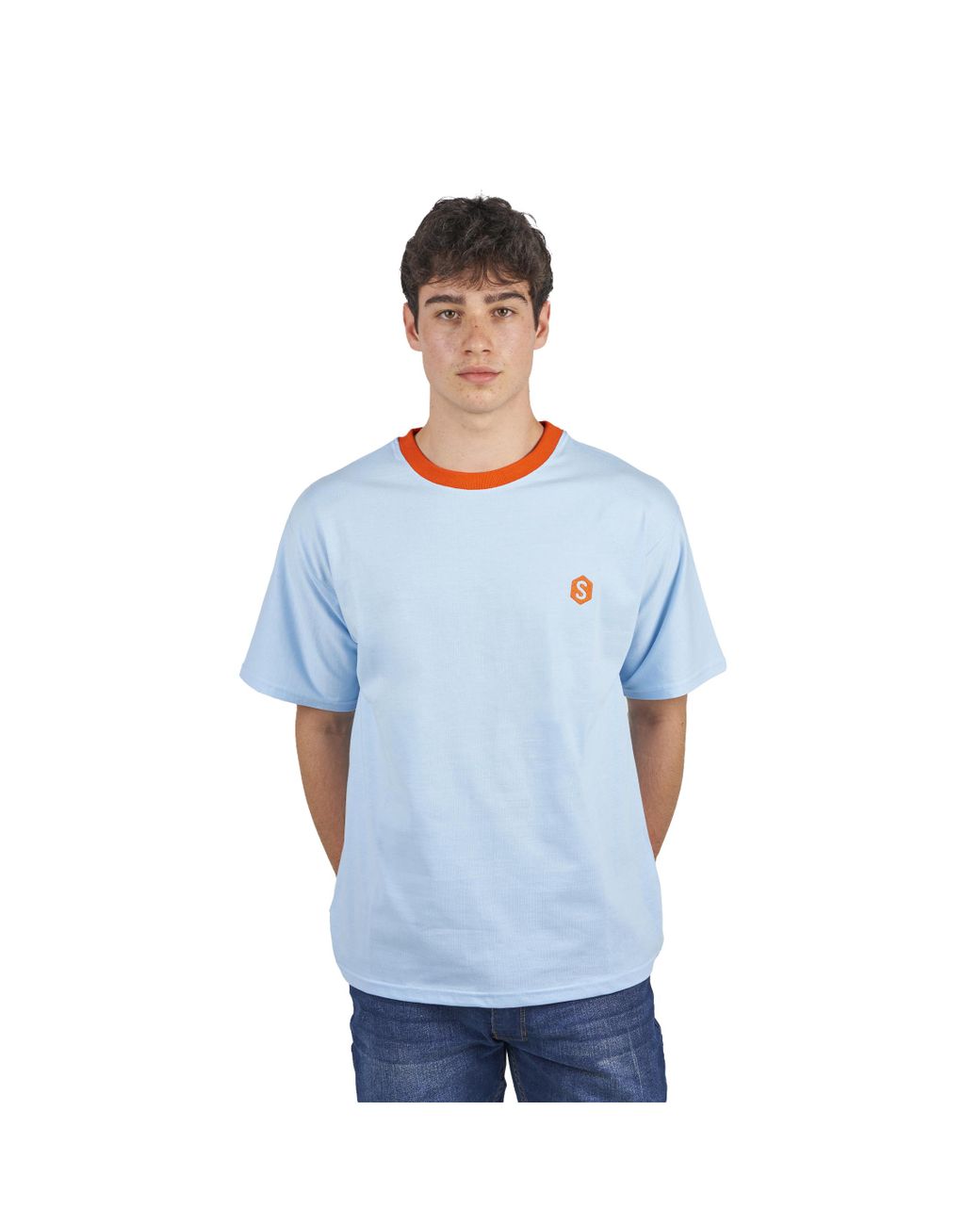 Superb Blue Behappy Sprbca-2204 Oversized Short Sleeve T-Shirt for men