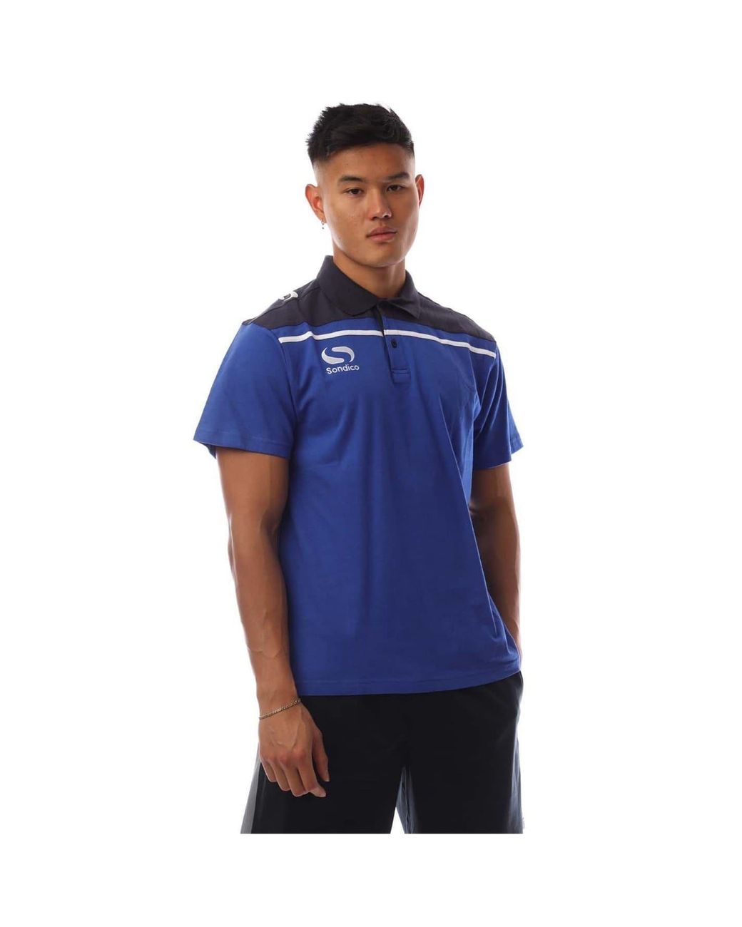 Sondico Blue Precision Collared Short Sleeve Polo Shirt for men