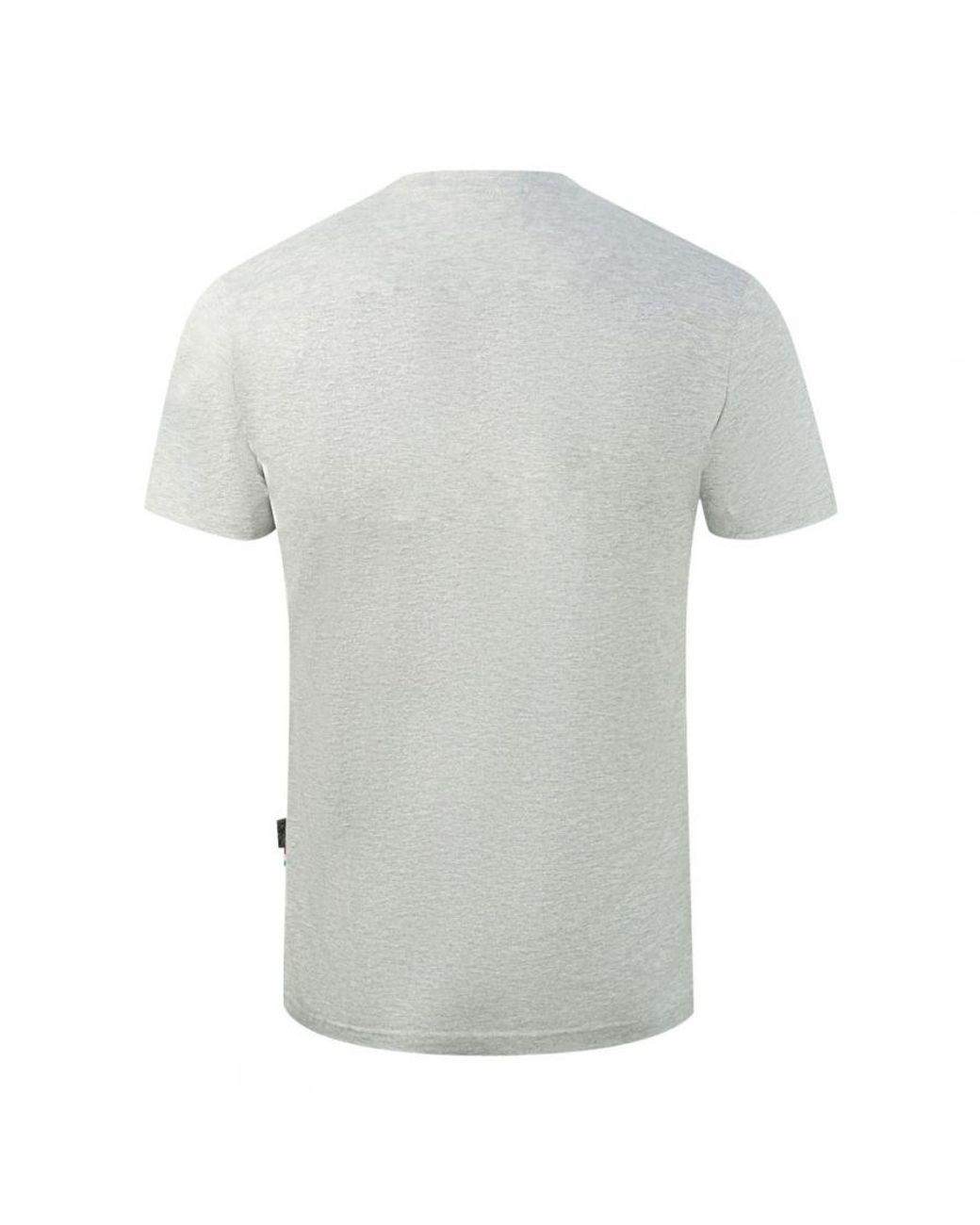 Aquascutum Gray London Brand Logo T-Shirt for men