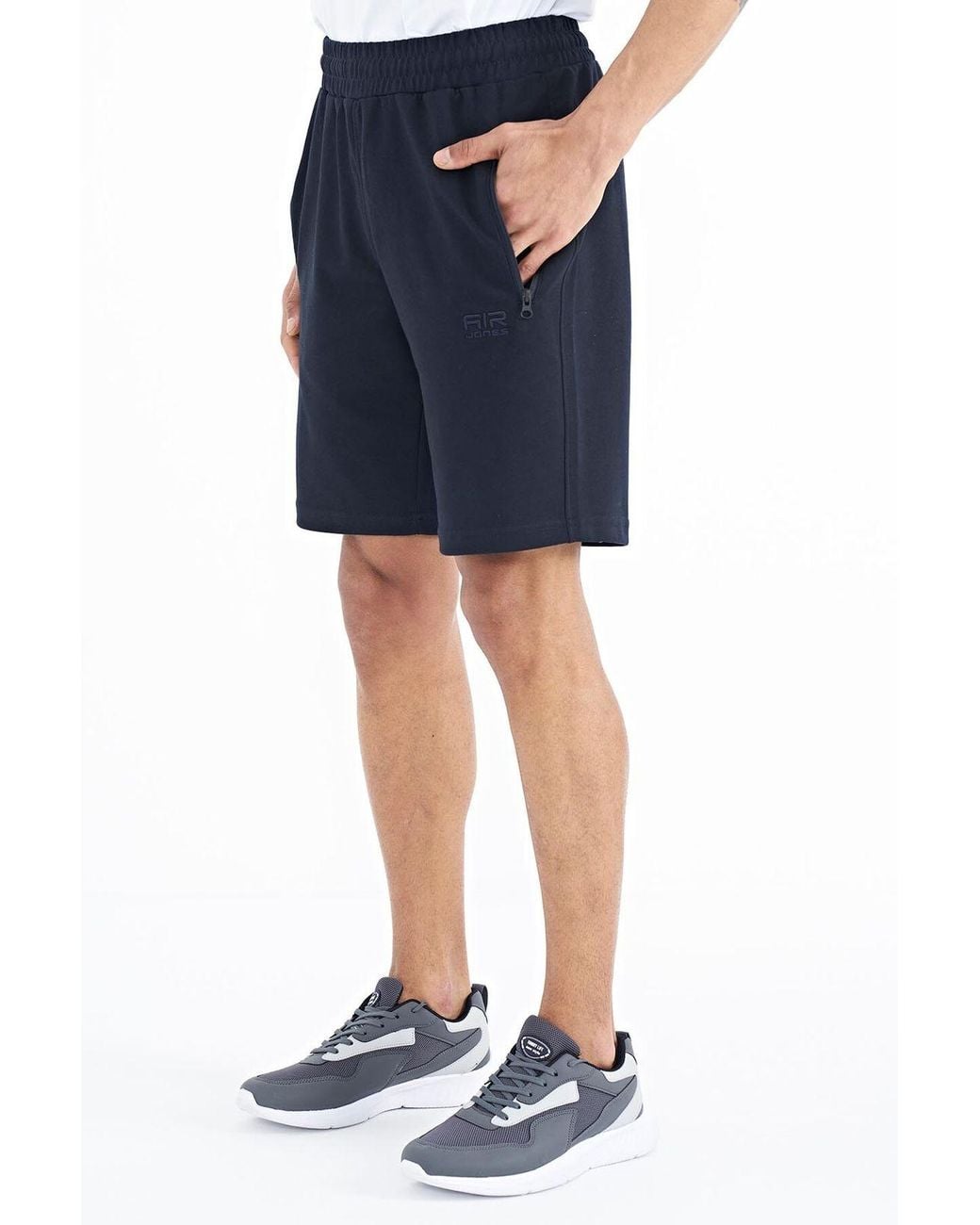 TOMMY LIFE Blue Cotton- Sweat Shorts for men