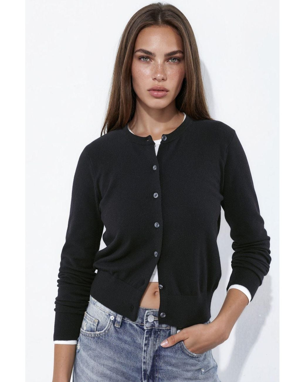 Hiccup Black Lightweight Knit Cardigan